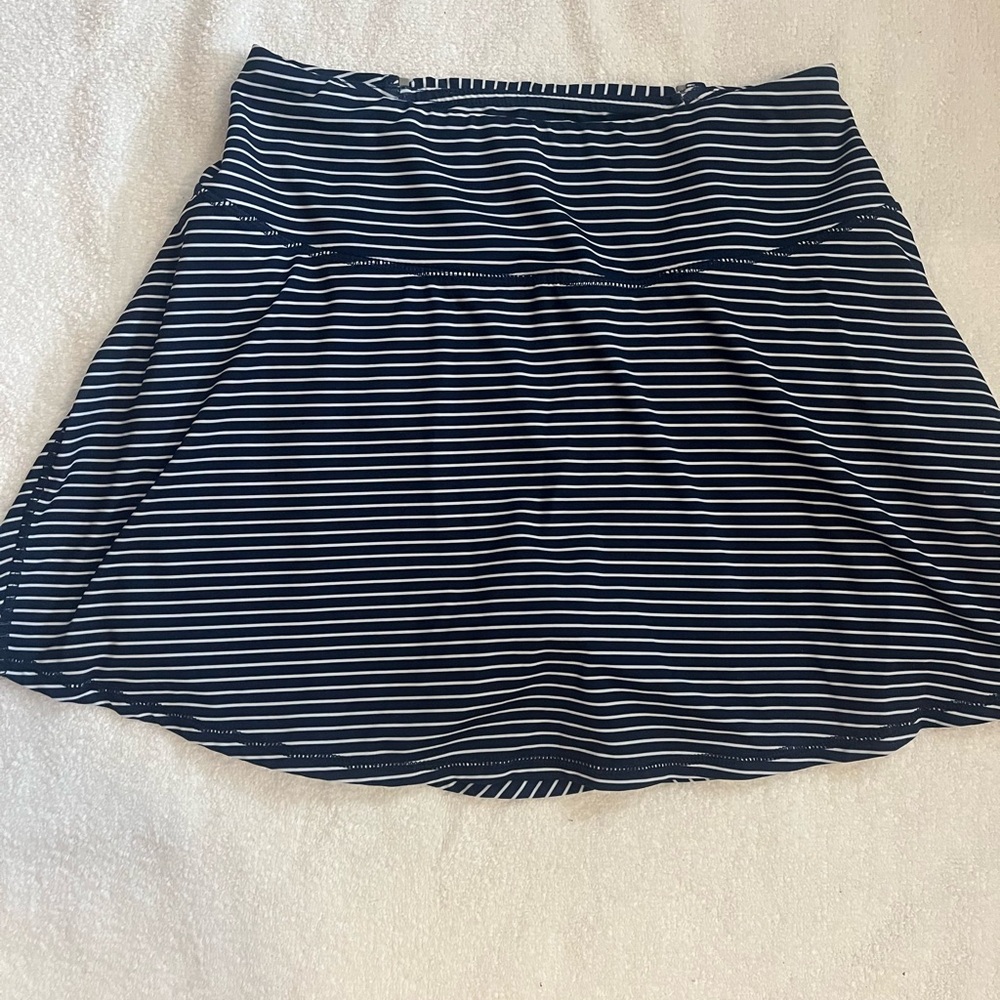 Striped Black and White Women's Tennis Skirt